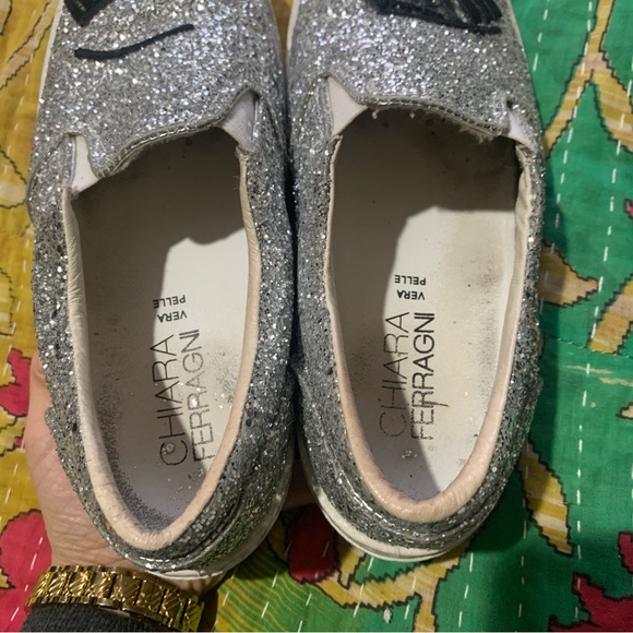 Chiara Ferragni Flirting Glitter Slip-On Sneakers - Picture 10 of 13